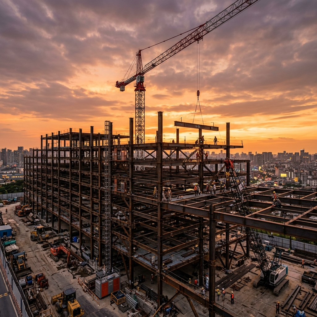 Industrial construction project supplied by Sanghvi Agency