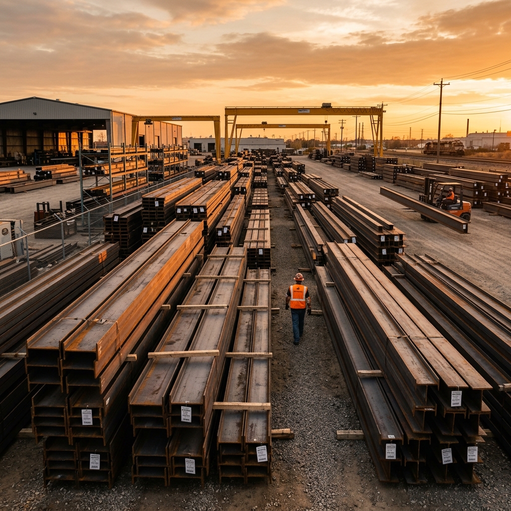 Steel I-Beams and H-Beams for construction